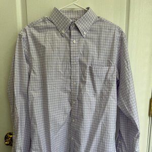 Jos. A. Bank Dress Shirt Purple Plaid Size M 16-33
